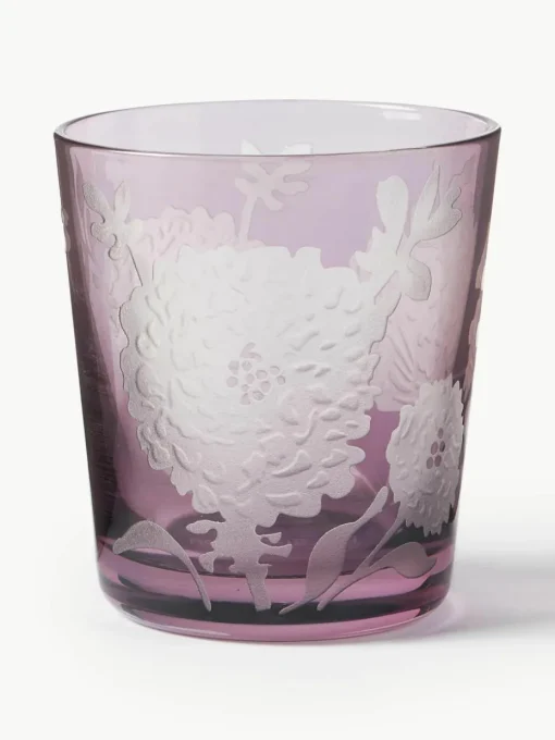 Waterglazen Peony, set van 6