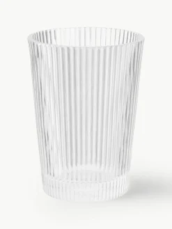 Waterglazen Pilastro met groefreliëf, 6 stuks