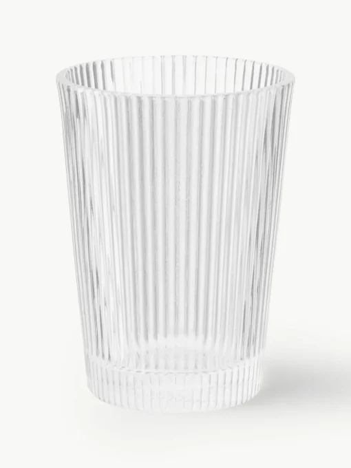 Waterglazen Pilastro met groefreliëf, 6 stuks
