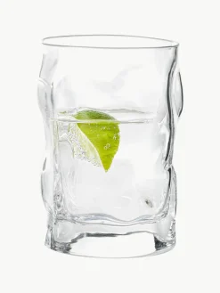 Waterglazen Sorgente in organische vorm, 6 stuks