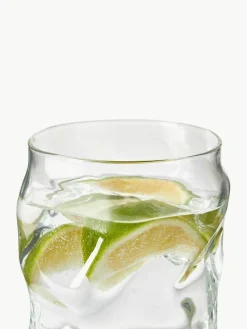 Waterglazen Sorgente in organische vorm, 6 stuks