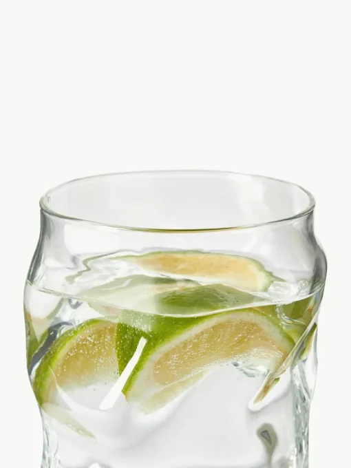 Waterglazen Sorgente in organische vorm, 6 stuks