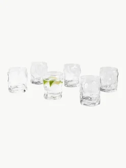 Waterglazen Sorgente in organische vorm, 6 stuks