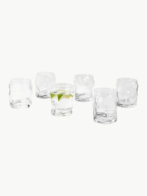 Waterglazen Sorgente in organische vorm, 6 stuks