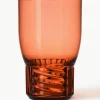 Waterglazen Trama met structuurpatroon, 4 stuks