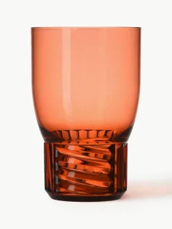 Waterglazen Trama met structuurpatroon, 4 stuks