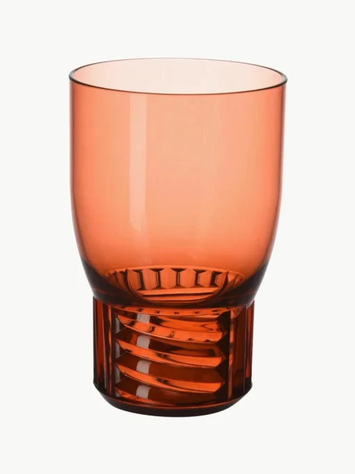 Waterglazen Trama met structuurpatroon, 4 stuks