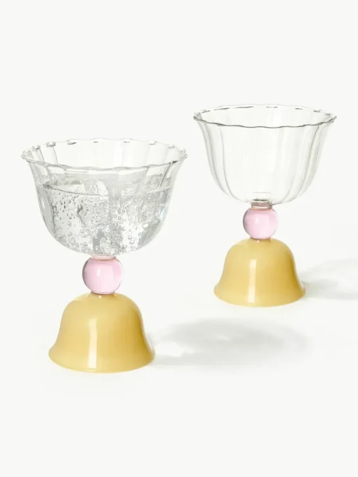 Waterglazen Tulip uit borosilicaatglas, 2 stuks