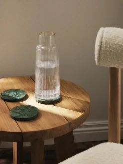 Waterkaraf Minna met groefreliëf en goudkleurige rand, 1.1 L