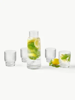Waterkaraf Minna met groefreliëf, 1.1 L