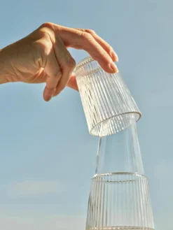 Waterkaraf Pilastro met glas, 1 L, set van 2