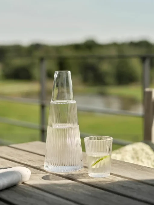Waterkaraf Pilastro met glas, 1 L, set van 2