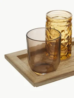 Waxinelichten Wessel van glas, set van 10