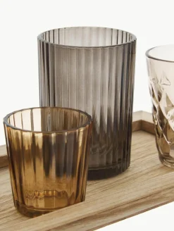 Waxinelichten Wessel van glas, set van 10