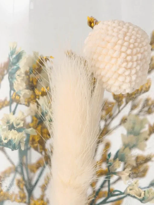 Waxinelichthouder Eleonora met droogbloemen, set van 2