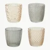 Waxinelichthouder Marilu van glas, set van 4