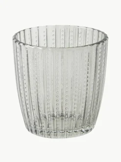 Waxinelichthouder Marilu van glas, set van 4