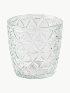 Waxinelichthouder Marilu van glas, set van 4