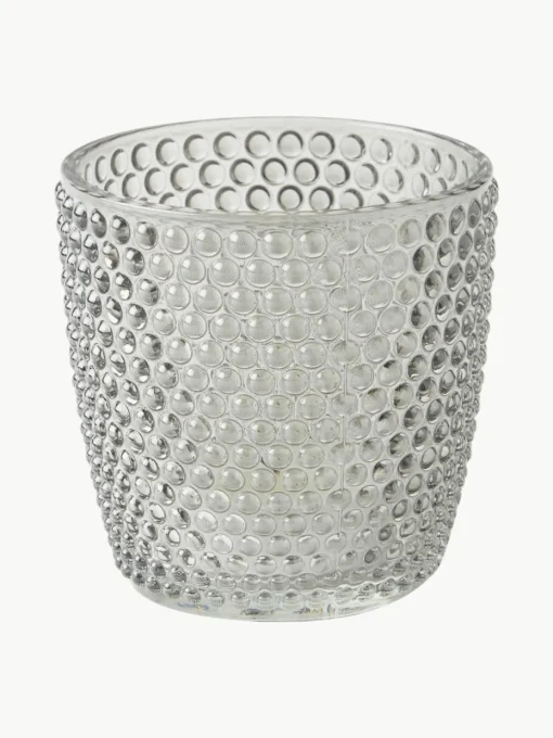 Waxinelichthouder Marilu van glas, set van 4