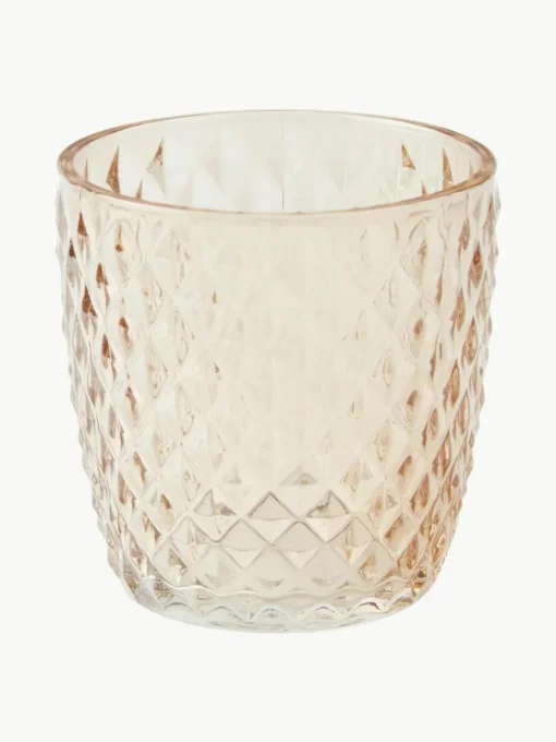Waxinelichthouder Marilu van glas, set van 4