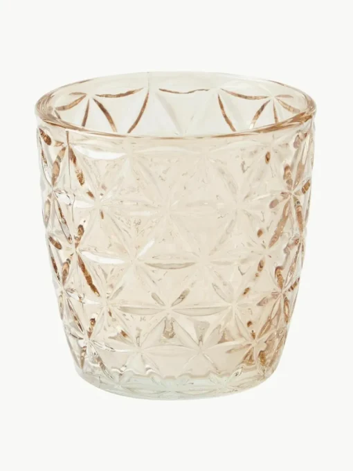 Waxinelichthouder Marilu van glas, set van 4