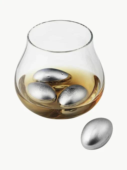 Whiskystenen Sky van RVS, 4 stuks