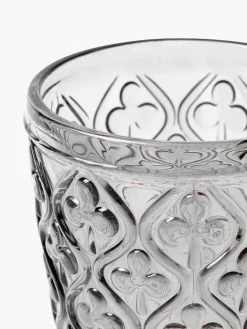 Wijnglazen Marrakech met structuurpatroon, set van 6