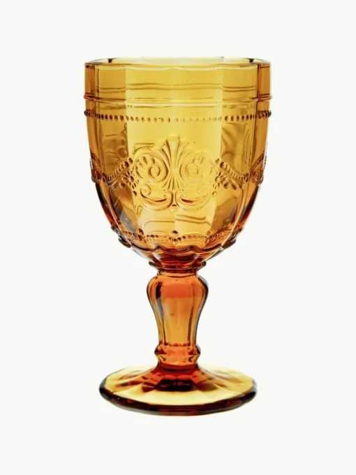 Wijnglazen Syrah met structuurpatroon, set van 6