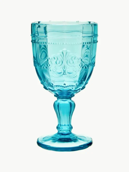 Wijnglazen Syrah met structuurpatroon, set van 6