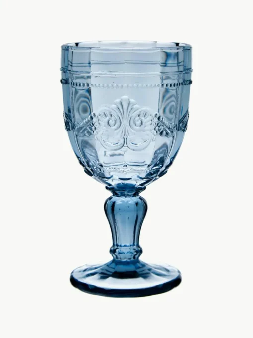 Wijnglazen Syrah met structuurpatroon, set van 6