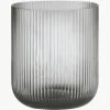 Windlicht Ven met groefreliëf van glas, H 16 cm