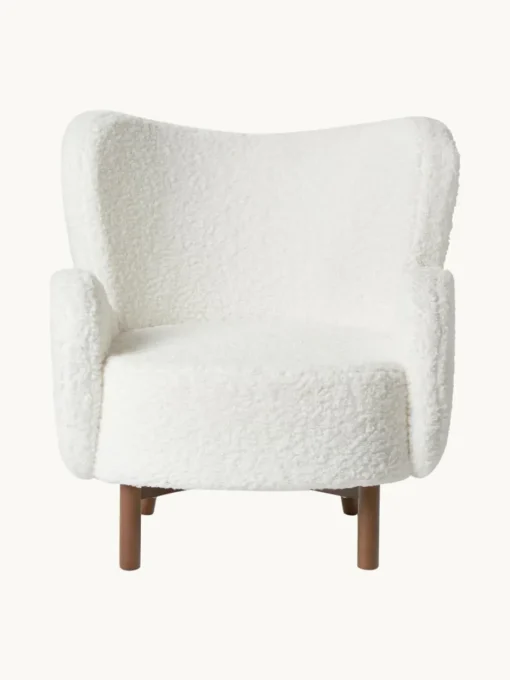 Witte teddy fauteuil Kalia