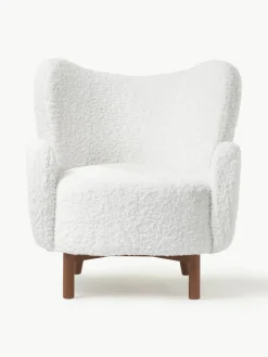 Witte teddy fauteuil Kalia