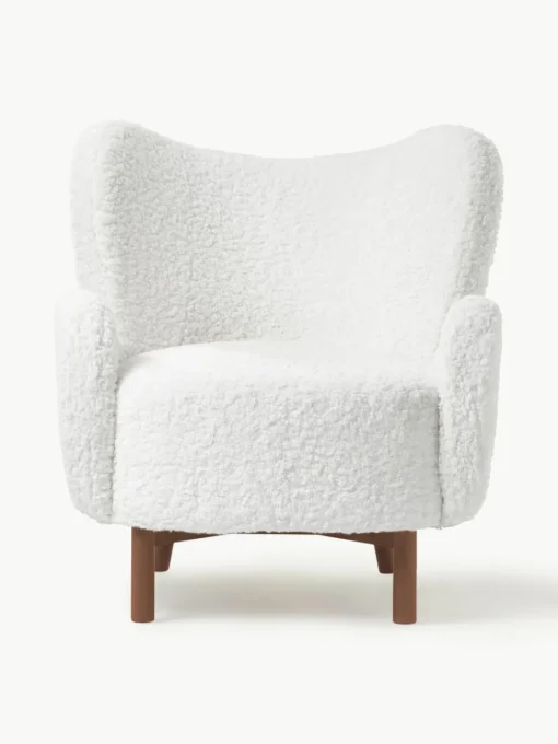 Witte teddy fauteuil Kalia