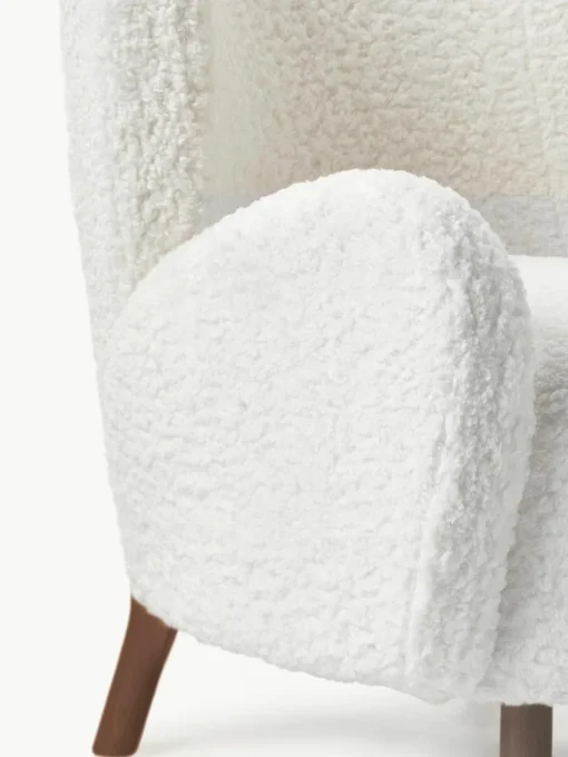 Witte teddy fauteuil Kalia