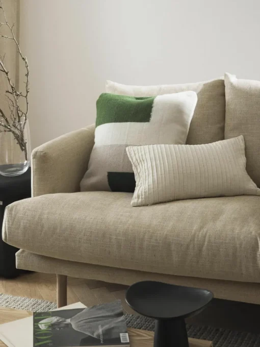 Wollen kussenhoes Aylin met abstracte decoratie