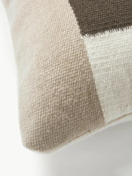 Wollen kussenhoes Aylin met abstracte decoratie