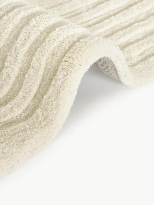 Wollen vloerkleed Koli met hoog-laag effect