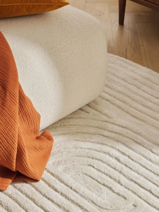 Wollen vloerkleed Koli met hoog-laag effect
