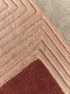 Wollen vloerkleed Milla met franjes