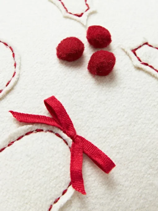 Wollendecoratief kussen Jova met winters motief