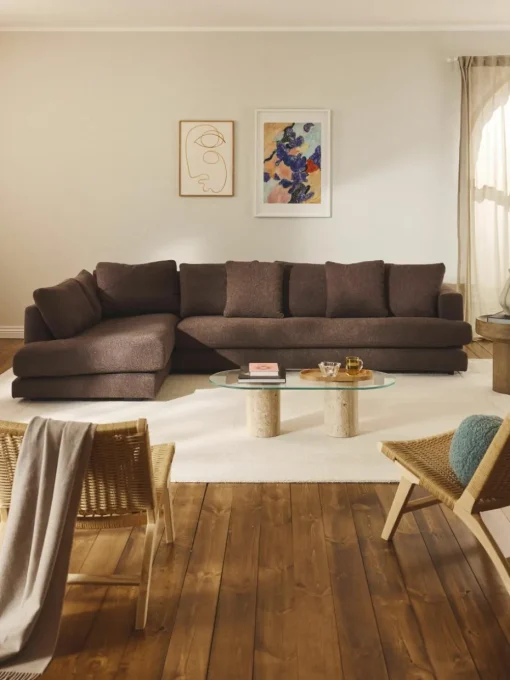 XL bouclé hoekbank Tribeca