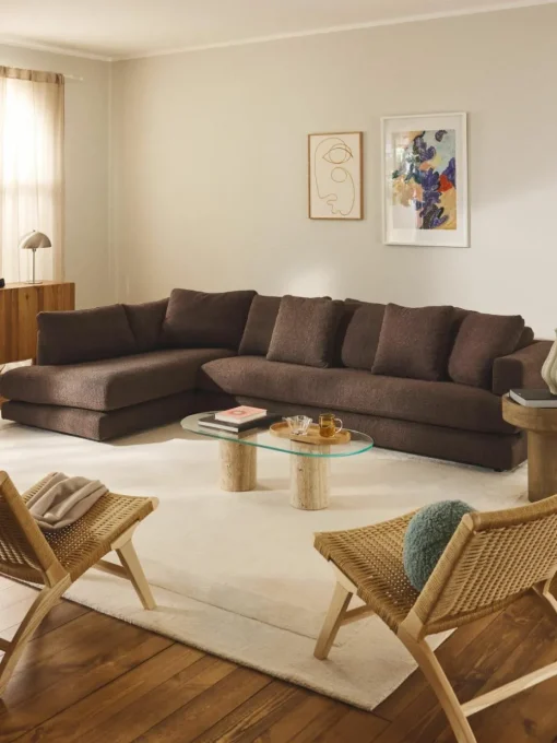 XL bouclé hoekbank Tribeca