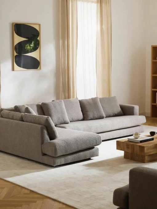 XL bouclé hoekbank Tribeca