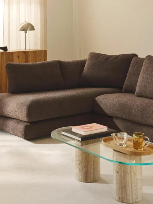 XL bouclé hoekbank Tribeca