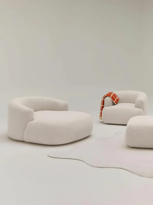 XL bouclé loungefauteuil Sofia