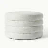 XL bouclé poef Alto met opbergruimte