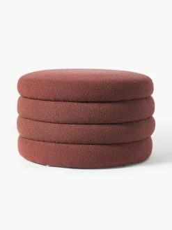 XL bouclé poef Alto met opbergruimte