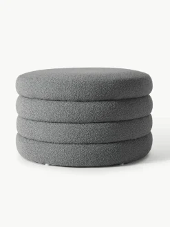 XL bouclé poef Alto met opbergruimte