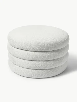 XL bouclé poef Alto met opbergruimte